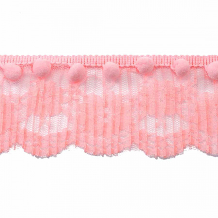 Тесьма текстиль шарики гофре. 6,5см